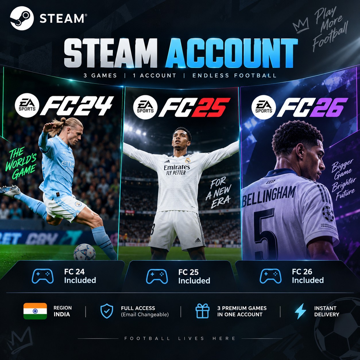 EA SPORTS FC 24 + FC 25 + FC 26 | India Region product image 1